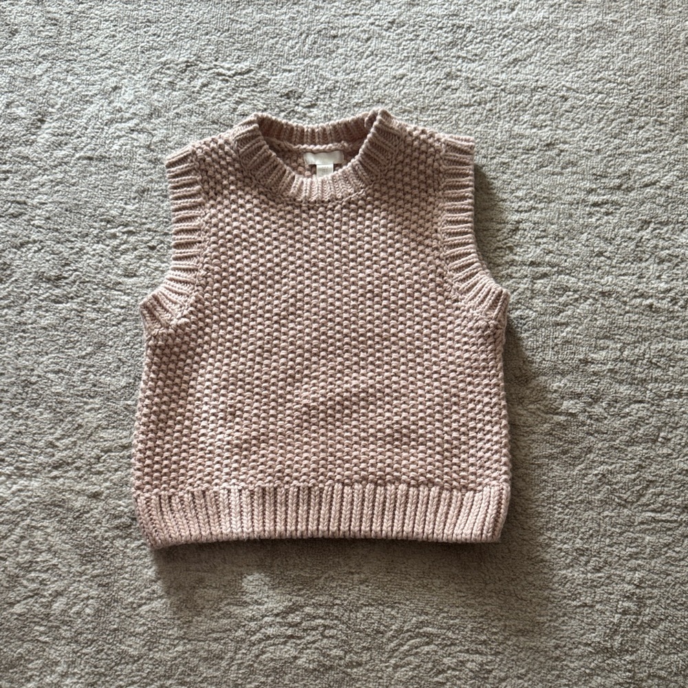 H&M Blush Knit Sweater Vest